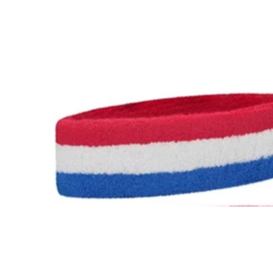 12 Sets Sports Sweatband Sets - 24 Wristbands - Red/White/Blue