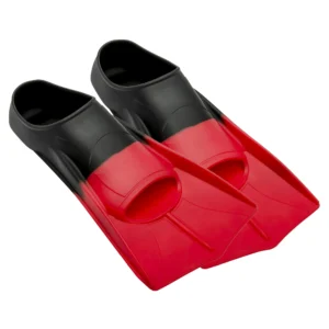 Adult Short Blade Swim Training Fin, Red, Medium