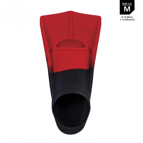 Adult Short Blade Swim Training Fin, Red, Medium - Image 3