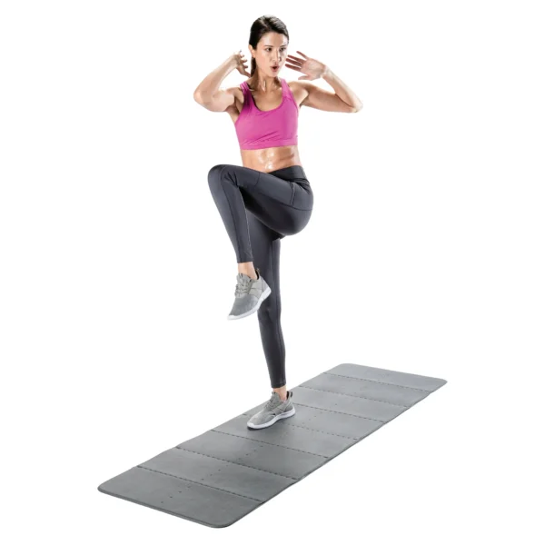 Folding Exercise Mat, Gray - Image 4