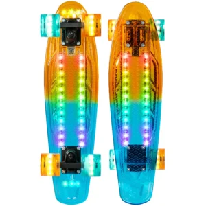 Light-up Skateboard Retro Mini Cruiser 62mm Wheels